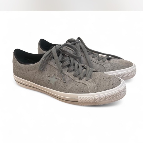 Grey suede Converse One Star low top trainers Men's 11 - Picture 3 of 7